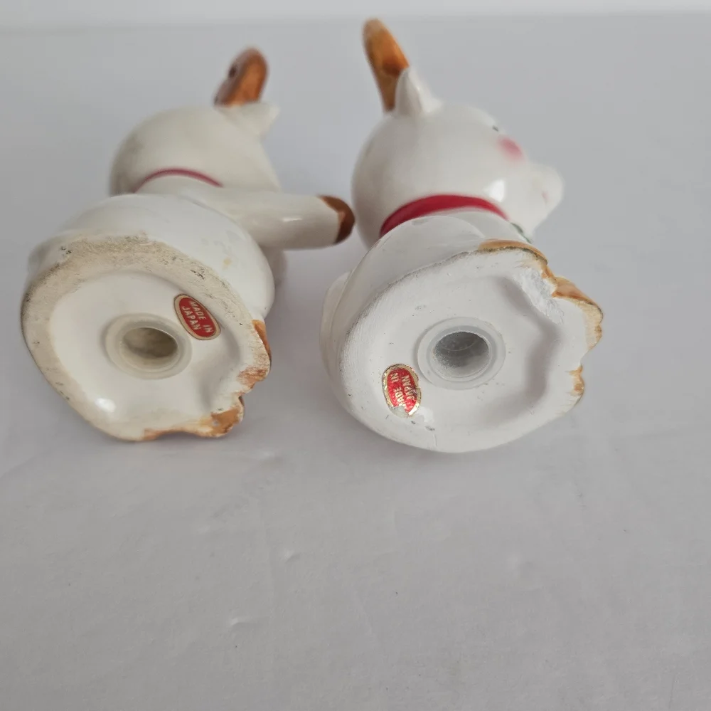 Vintage Christmas Baby Reindeer Salt & Pepper Shakers Made in Japan